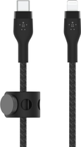 Kabel Belkin USB-C do LTG w oplocie silikonowym 1 m czarny (CAA011BT1MBK) - obraz 3