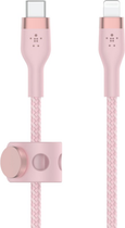 Kabel Belkin USB-C to LTG Braided Silicone 1 m Różowy (CAA011BT1MPK) - obraz 3