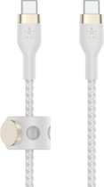 Кабель Belkin USB-C to USB-C 2.0 Braided Silicone 2 м White (CAB011BT2MWH) - зображення 3