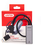 Адаптер Unitek USB-A/C до RJ45 2500 Mbps Ethernet (U1313C) - зображення 5