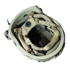 Баллистическая шлем-каска Fast цвета койот в кавере стандарта NATO (NIJ 3A) M/L + наушники М32 (с микрофоном) и креплением "Чебурашка" - изображение 7