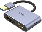 Адаптер Unitek USB на HDMI і VGA Grey (4894160047885) - зображення 1