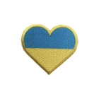 Нашивка на одяг (термо) Прапор України Серце 60*55 мм Жовто-синя