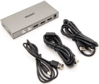 Przełącznik Unitek HDMI 2.0 + USB Srebrny (4894160048301) - obraz 5