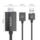 Адаптер Unitek USB Type A/C/ Apple Lightning-HDMI 0.1 м Black (M1104A) - зображення 4
