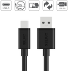 Adapter Unitek Y-C480BK USB-A - USB-C 0.25 m Black (Y-C480BK) - obraz 4