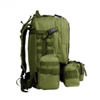 Рюкзак тактический с подсумками 55 л, (55х40х25 см), B08, Олива - изображение 4