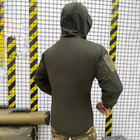 Чоловіча легка Вітровка із дихаючою підкладкою / Осіння Куртка з капюшоном олива розмір 2XL - зображення 5