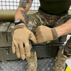 Плотные сенсорные перчатки Mechanic FasFit с дышащими вставками TrekDry койот размер M - изображение 3