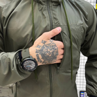 Мужской дождевик Magnum из плащевки / Водонепроницаемая Куртка с капюшоном олива размер L - изображение 3