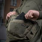 Сумка тактическая через плечо на грудь M-TAC Sphaera Hex Hardsling Bag Large с липучкой Elite Ranger Green для пистолета (сумка на пояс) - изображение 5
