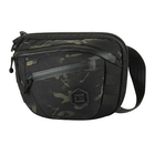 Сумка тактическая через плечо на грудь M-TAC Sphaera Hex Hardsling Bag Large Elite Multicam Black/Black для пистолета (сумка на пояс) - изображение 3