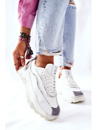 Sneakersy damskie na grubej podeszwie do kostki Cross Jeans II2R4017C 38 Białe (8697319153941) - obraz 5