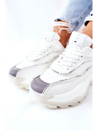 Sneakersy damskie na grubej podeszwie do kostki Cross Jeans II2R4017C 38 Białe (8697319153941) - obraz 7