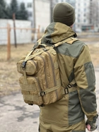 Тактический штурмовой рюкзак Tactic на 25 л военный рюкзак Койот (ta25-coyote) - изображение 4