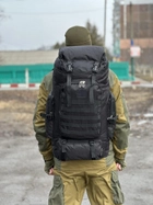 Рюкзак туристичний для походів Tactical військовий рюкзак великий на 70 л Black (ta70-black) - зображення 3