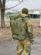 Рюкзак туристичний для походів Tactical військовий рюкзак великий на 70 л Olive (ta70-oliva) - зображення 4