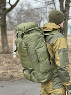 Рюкзак туристичний для походів Tactical військовий рюкзак великий на 70 л Olive (ta70-oliva) - зображення 5