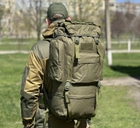 Тактичний рюкзак на 65 л., каркасний похідний рюкзак Tactic, військовий рюкзак колір Олива ta65-olive - зображення 4