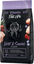 Karma sucha dla psów starszych i z nadwagą Fitmin dog for life light & Senior 12 kg (8595237034062) - obraz 1