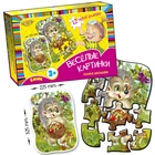 Детская развивающая настольная игра "Веселые картинки. Ежик" MKM0336, 12 пазлов 3856384