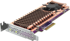 Адаптер QNAP SSD Dual PCIe NVMe M.2 2280/22110 (QM2-2P-344A) - зображення 4
