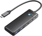 Hub USB-C Orico 2 x USB-A 2 x USB-C 100 W (PAPW2AC-C3-015-BK-EP) - obraz 1