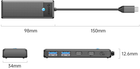 Hub USB-C Orico 2 x USB-A 2 x USB-C 100 W (PAPW2AC-C3-015-BK-EP) - obraz 4