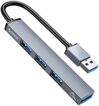 USB-хаб Orico 1 х USB-A 3.1, 3 х USB-A 2.0 5 Gbps (AH-A13-GY-BP) - зображення 1