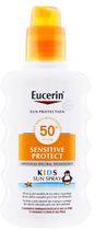 Spray do ciała z filtrem słonecznym Eucerin Sun Kids Sensitive Protect Spray SPF50 200 ml (4005800028014) - obraz 1
