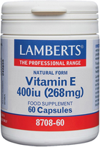 Witaminy Lamberts Vitamina e 400 Ui 60 Caps (5055148400040) - obraz 1