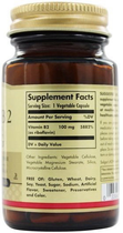 Suplement diety Solgar Vitamin B2 (Riboflavin) 100 V Caps 100 Capsules (33984030503) - obraz 2