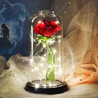 Роза в колбі з підсвічуванням Forever Rose червона