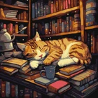 Картина по номерам Пушистый книголюб Идейка 40 х 40 KHO6505