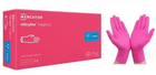 Нітрилові рукавиці нестерильні неопудрені Nitrylex magenta M 100 шт рожеві - зображення 1