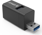 Hub USB Orico Mini 1 x USB 3.1, 2 x USB 2.0 Aluminium (MINI-U32L-BK-BP) - obraz 3