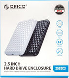 Kieszeń zewnętrzna Orico HDD/SSD 2,5" kabel USB-C 3.1 (2520C3-CX-BK-EP) - obraz 7