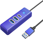 USB-хаб Orico 2 x USB 3.0 + USB-C Синій (PWC2U-U3-015-BL-EP) - зображення 1