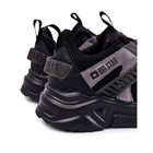Sneakersy męskie z siatki na grubej podeszwie do kostki Big Star KK174054 44 Czarne (5900714531560) - obraz 4