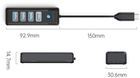 USB-C хаб Orico 2 x USB 3.0 + USB-C Чорний (PWC2U-C3-015-BK-EP) - зображення 7