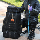Тактичний рюкзак 70л (70х36х18 см) XS-0710, Чорний - зображення 5
