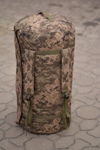 Тактична сумка рюкзак баул 120 літрів, Баул тактичний 120 літрів, Тактична транспортна сумка-баул, мішок армійський на 120л Піксель з Oxford 600, Баул військовий транспортний, військовий рюкзак вологозахисний - зображення 3