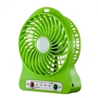 Вентилятор настольный аккумуляторный 18650 USB диаметр 10см Portable Fan Mini Зеленый