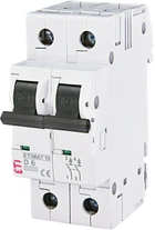 Автоматический выключатель ETIMAT 10 2p D 6А (10 kA) ETI (2153712)