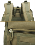 Військовий тактичний рюкзак M15 50л Olive Green з системою Molle 50х27х22 см - зображення 8