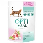 Влажный корм для кошек Optimeal с ягненком и овощами в желе 85 г