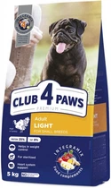 Сухой корм для взрослых собак малых пород Club 4 Paws Премиум Adult LIGHT Контроль веса с высоким содержанием индейки