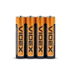 Батарейка сольова Videx R03P/AAA 4шт SHRINK (R03P/AAA 4pcs S)