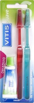 Szczoteczka do zębów Vitis Duplo Soft Toothbrush + Paste 15ml (8427426055674) - obraz 1