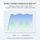 Kieszeń zewnętrzna Orico 2.5" USB-C 3.1 6Gbps Biały (25PW1-C3-WH-EP) - obraz 10